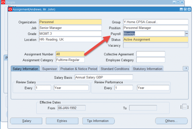 Oracle Time and Labor: No time periods exist for this payroll currently